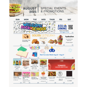 August 2025: Dining Calendar