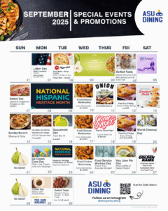 September Calendar with event dates for the month.